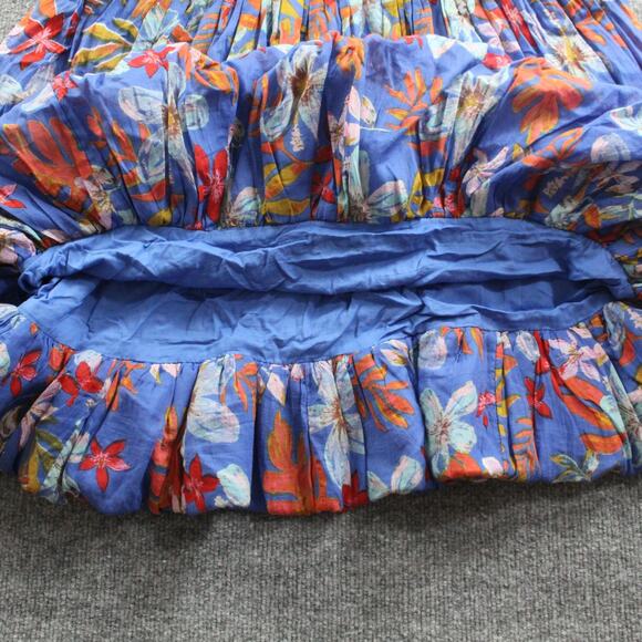 Free People Dress Medium Mai Tai Floral Bubble Mini Boho Cotton Lined Multi - Picture 8 of 11